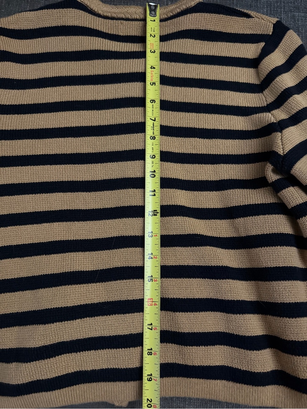 J. Crew Striped Button-Front Cardigan in Camel and Black - Picture 10 of 10